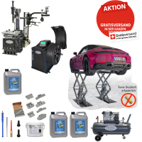 2 Meter Scherenlift Unterflur Werkstatt Set Pro