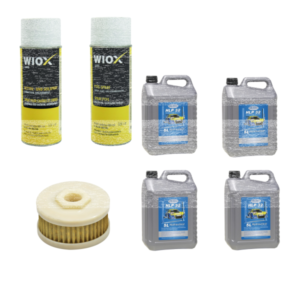 -Service-Kit für 1, 2 & 4-Säulen-Hebebühnen inkl. Hydrauliköl, Ölfilter & PTFE-Spray
