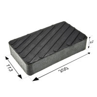 Gummiklotz | Aufnahmegummi 200x113x42mm Stix