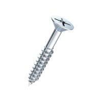 Senk-Spanplattenschrauben KS Z mit Schaft Stahl znb 4x60...
