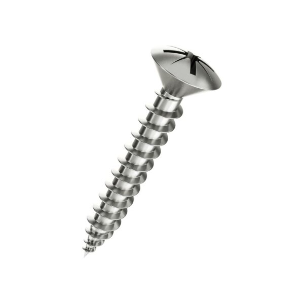 Linsensenk-Spanplattenschrauben Z Stahl vernickelt 3,5x30 | 1000 Stück je Packung