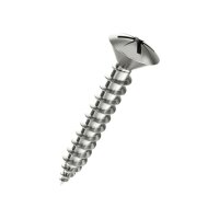 Linsensenk-Spanplattenschrauben Z Stahl vernickelt 4x30 | 500 Stück je Packung