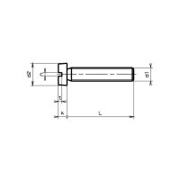 Zyl-Schrauben mit Schlitz DIN 84A-4.8 verzinkt blau M6x60...