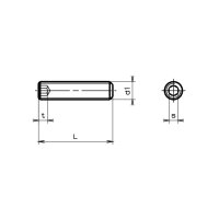 Gewindestifte In-6Kt mit Kegelstumpf ISO 4026-45H znb...