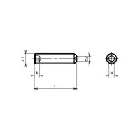 Gewindestifte In-6Kt Ringschneide ISO 4029-A2 M4x5 | 100...