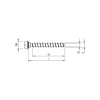 MULTI-MONTI-plus Betonschrauben 6Kt. 16 x 130 mit Konus,...