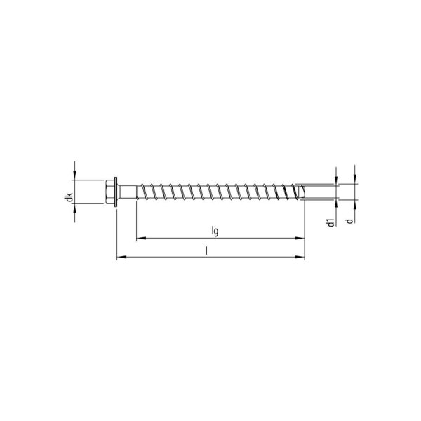 MULTI-MONTI SS Betonschraube 6Kt 14 x 110 znb | 25 Stück je Packung
