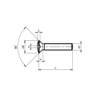 Linsensenk-Schrauben mit Schlitz DIN964A-4.8 znb M4x12 |...