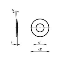 Spannscheiben leicht SN 212745-Federstahl znb 3,2/8/0,45 | 200 Stück je Packung