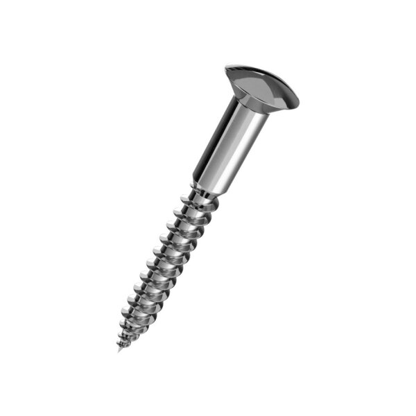 Linsensenk-Holzschrauben Schlitz ~SN 212802-Messing vch 6x100 | 100 Stück je Packung