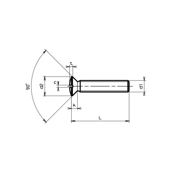 Linsensenk-Schrauben ~DIN 964A-rostfrei A2 M4x8 | 100 Stück je Packung