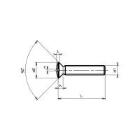 Linsensenk-Schrauben ~DIN 964A-rostfrei A2 M4x10 | 100 Stück je Packung