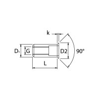 GESIPA Blindnietmuttern Kleinkopf Aluminium M5 7x12,5...