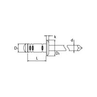 GESIPA G-Bulb Blindniete Flachrundkopf Stahl/Stahl 6,4x23...