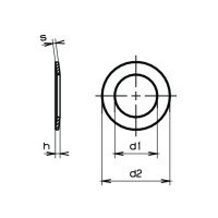 Spannscheiben f. Zyl-Schrauben SN 212748-A2 5,3/9,2/0,45...