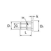 GESIPA Blindnietmuttern flachrund 6Kt A4 M5 7x12 KL 0,5-3...