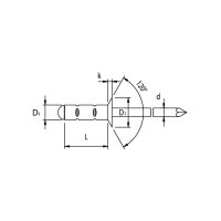 GESIPA PolyGrip Blindniete Senkkopf Stahl/Stahl 3,2x6 KL...