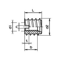 RAMPA Einschraubmuttern TypA ~DIN7965A-Stahl znb M8x14x18...