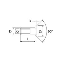 GESIPA Blindnietmuttern Senkkopf Alu M4 6x13,5 KL 3-5 |...