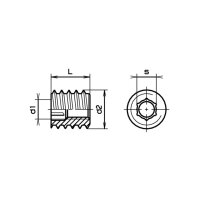 RAMPA Einschraubmuttern TypSK ~DIN7965SK-St znb M6x12x15...