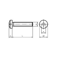 Linsen-Schrauben KS Z DIN 7985-4.8 verzinkt blau M2,5x12...