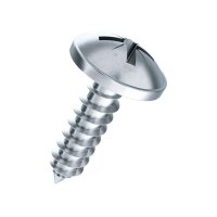 Linsen-Blechschrauben Bund u. Spitz DIN 968C-St znb...