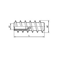 RAMPA Einschraubmuttern mit Sacklochgewinde Typ BL M10x80...