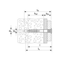 fischer Nageldübel mit Pilzkopf grau N 6x40/7 P K |...