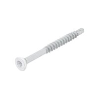 Senk-Holzbohrschrauben T15 Stahl znb/Kopf RAL 9010 4x45 | 500 Stück je Packung