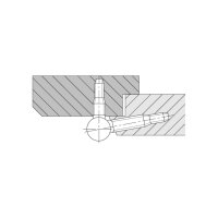 Sassba Einbohrband 3-tlg. Rahmen HR18 Edelstahl matt | 12...