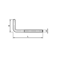 bestaPAC Winkelschraube verzinkt M8x60 | 10 Stück je...