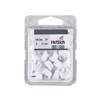 Hettich Tablarträger Ø 12 mm, mit Nagel, weiss | 5 Stück je Packung
