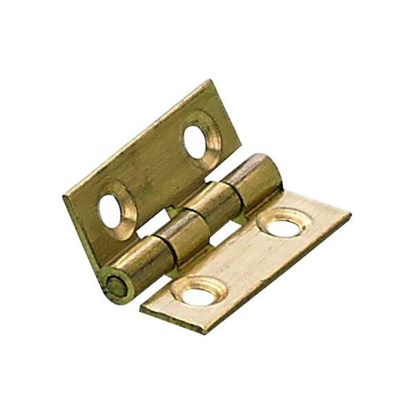 Hettich Scharnier 25 x 19 mm, Messing matt | 5 Stück je Packung