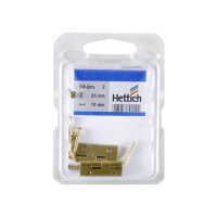 Hettich Scharnier 25 x 19 mm, Messing matt | 5 Stück...