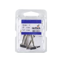 Hettich Einbohrband 28 x Ø 8 mm, vernickelt | 5...