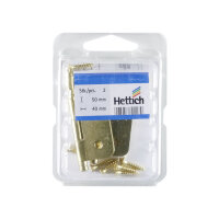 Hettich Zierscharnier 50 x 40 mm, vermessingt | 5...