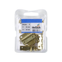 Hettich Scharnier 30 x 20 x 1 mm, vermessingt | 5...