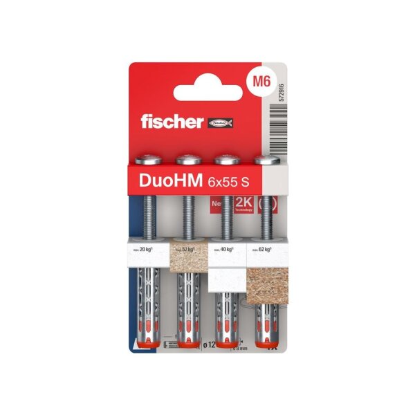 fischer SB Hohlraumdübel DuoHM 6 x 55 S PH TX | 5 Stück je Packung