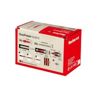 fischer DUOPOWER Universaldübel Nylon grau/rot mit Schraube 5x25 | 50 Stück je Packung