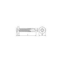 Linsen-Bohrschrauben I6Rd DIN 7504M-Stahl znb T25 4,8x19...