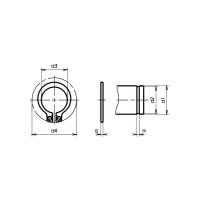 Sicherungsringe für Wellen DIN 471-FeSt phos A 27x1,2 | 100 Stück je Packung