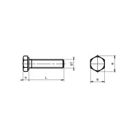 Sechskant-Schrauben ohne Schaft DIN 933-8.8 znb M3x8 |...