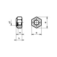 Sicherungs-Muttern niedrige Form DIN 985-8 znb M8 | 100...