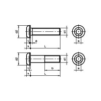 Linsen-Schrauben In-6Kt ISO 7380-1 rostfrei A2 M3x6 | 100 Stück je Packung