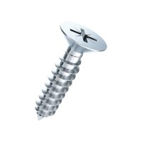 Senk-Blechschrauben Z Spitze DIN 7982C-St znb C 4,2x19 |...